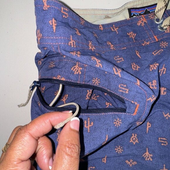 Patagonia Wavefarer Board Shorts Men 32 Nylon Pockets Blue 10” Trunks Swim - Picture 10 of 12